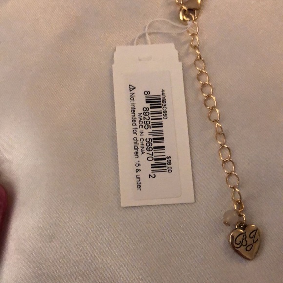 Betsey Johnson Gold Tone Watermelon Popsicle Pendant Necklace Cup Chain NWT - Picture 4 of 16